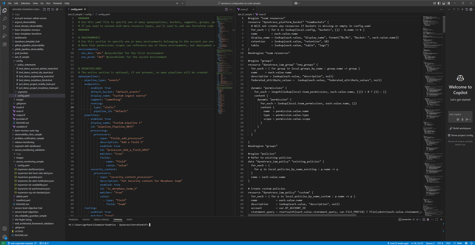 Set up Open Pipeline configurations via Terraform