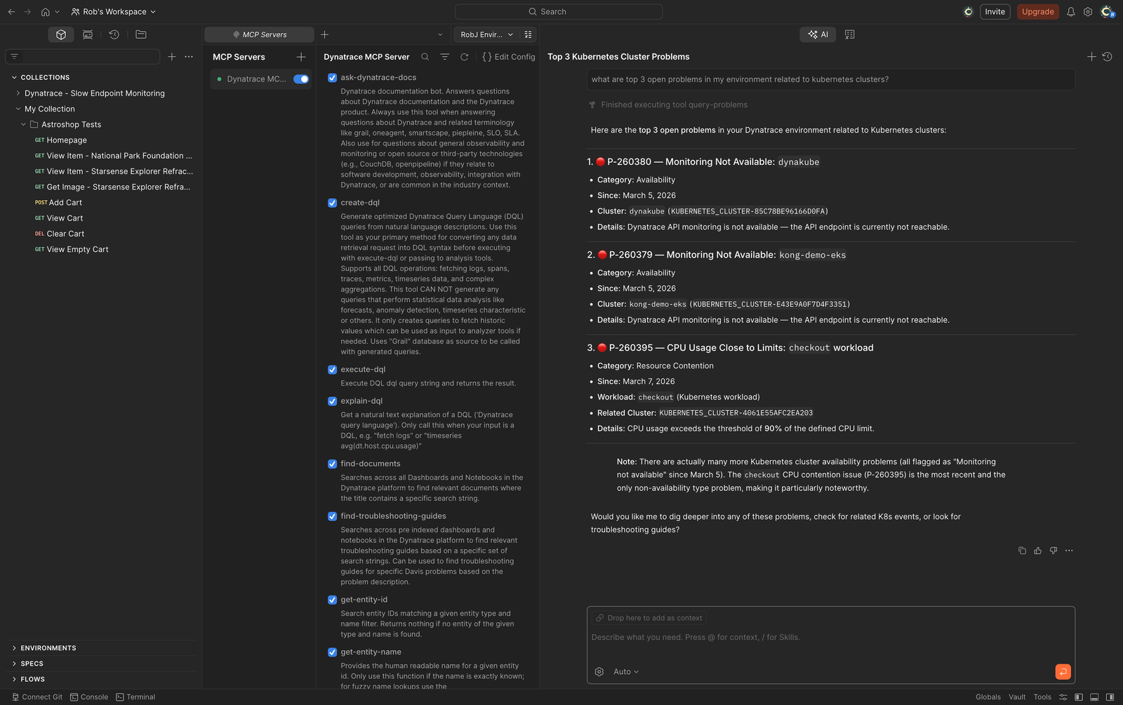 Summary of open problems identified by Dynatrace