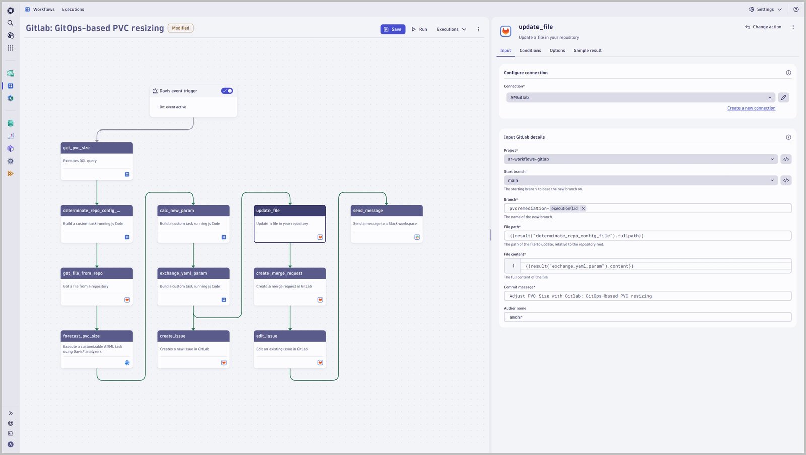 - Amend and retrieve files from a GitLab repository 
- Create or update issues with the remediation progress
- Update files and create merge requests