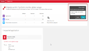 Problem dashboard