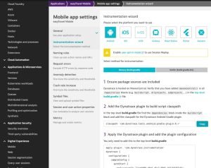 Mobile App Settings