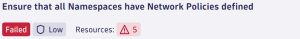 SPM Network policy failed notification