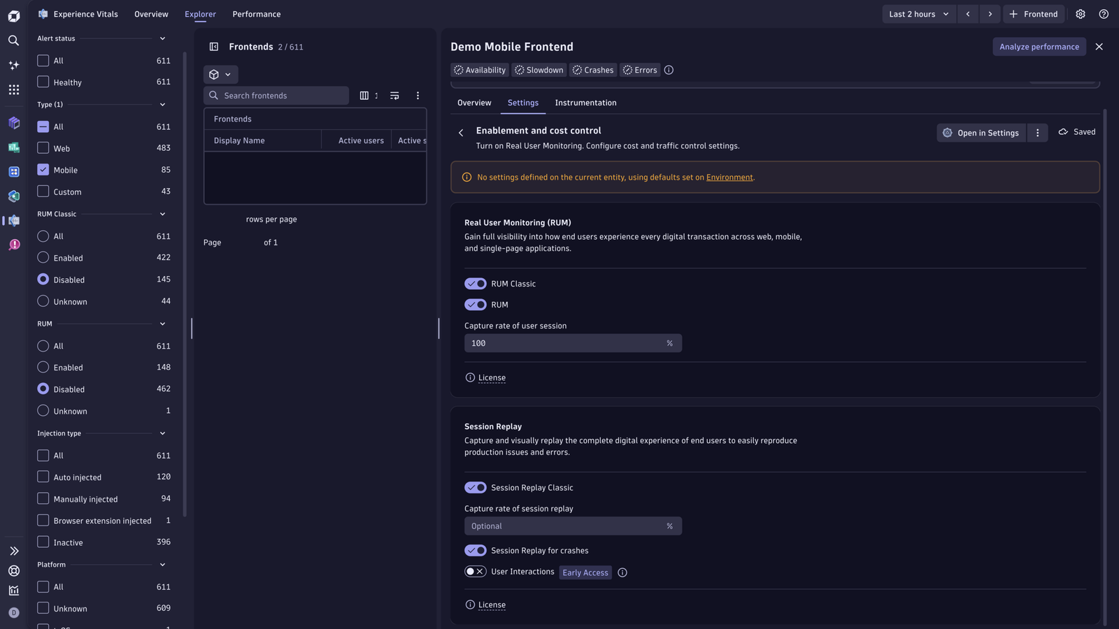 Real User Experience in Dynatrace